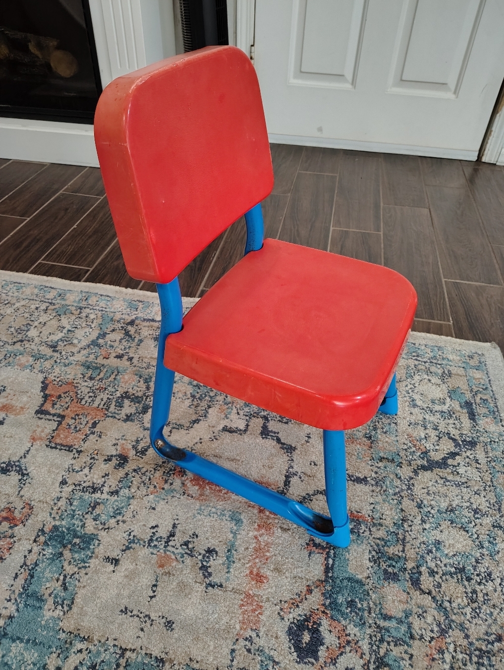 1985 Fisher Price Child Size Chair Preschool Art Crafts Red RARE Vintage